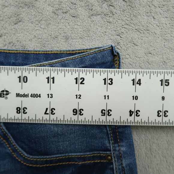 Wax Jeans Junior's Size 7/28 Blue High-Rise Skinny Denim 27" Inseam Distressed - Picture 4 of 16